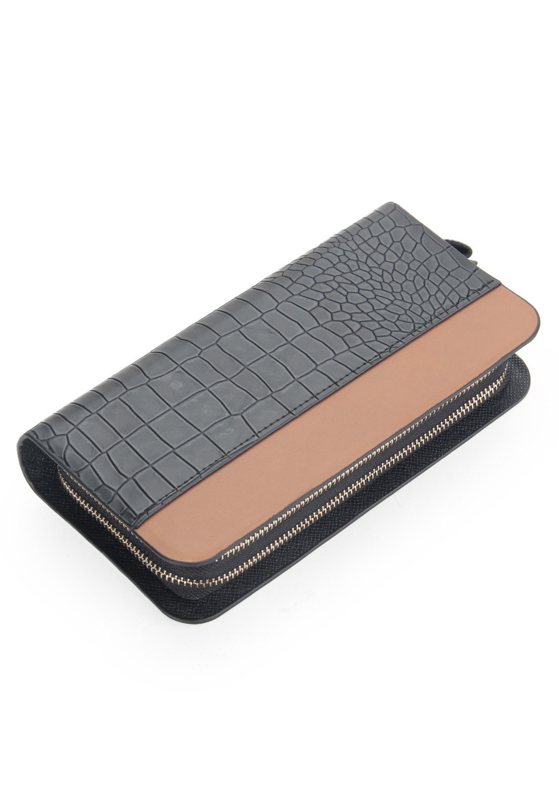 Vista 3 Carteira Crossgear Com Zíper Porta Documento Cartão Resistente preto Crossgear preto