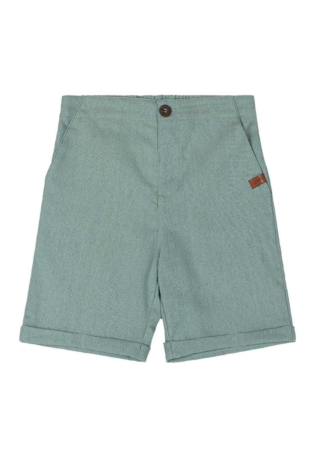 Infantil - Bermuda Menino em Viscolinho Quimby Verde