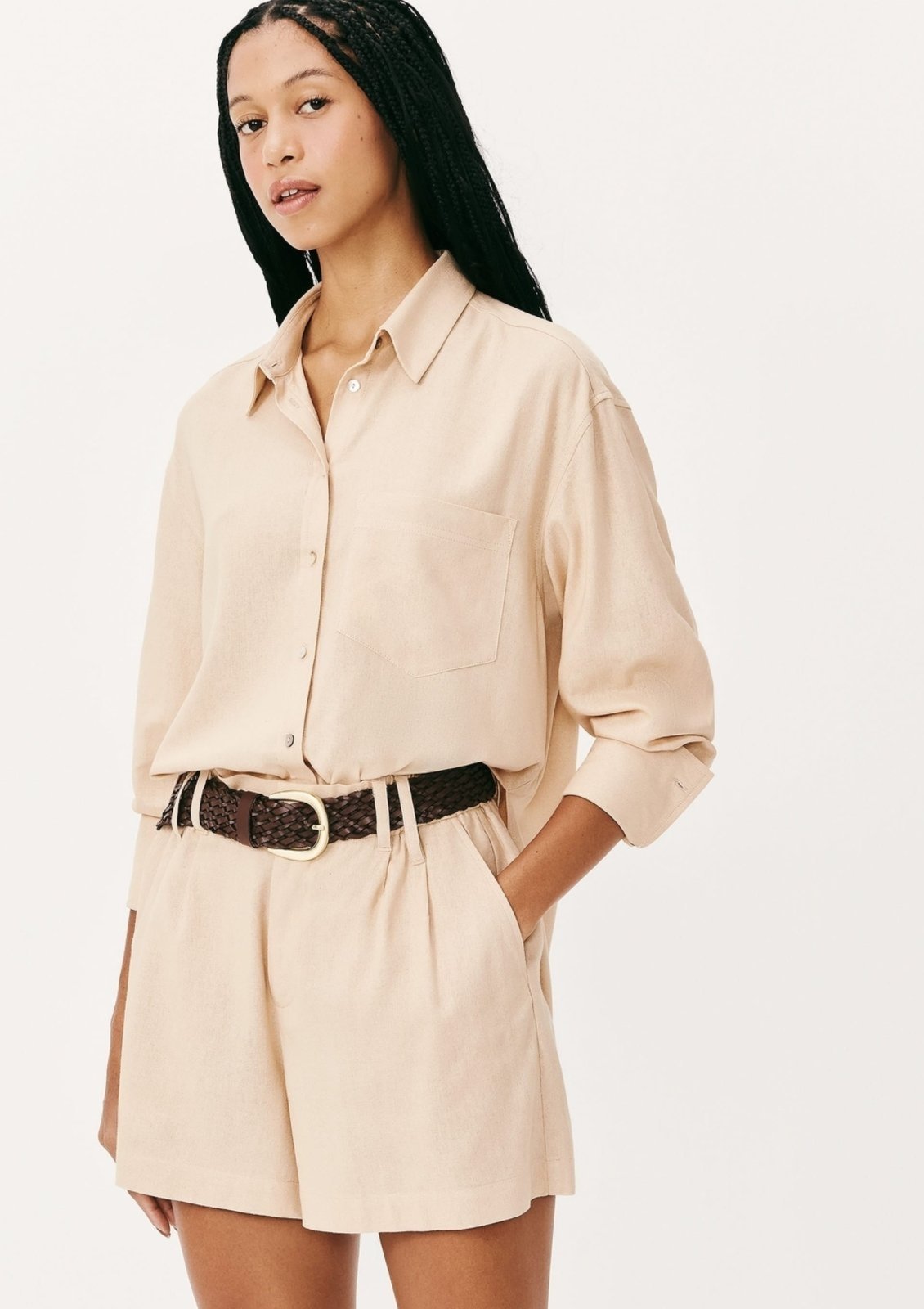 Camisa Feminina Manga Longa Oversized Hering