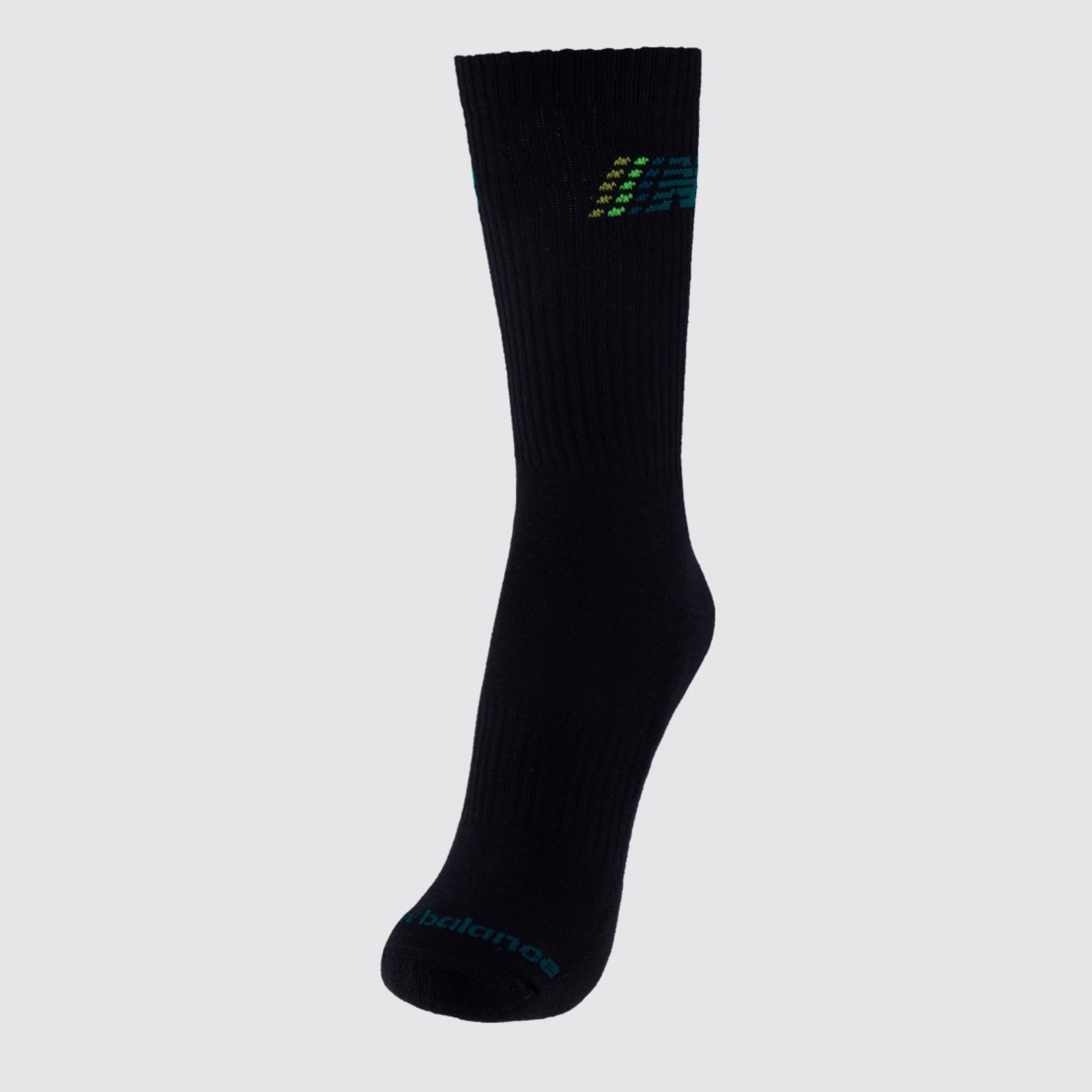Vista 2 Meia New Balance Cano Alto Graphic Preto e Verde preto verde New Balance preto verde