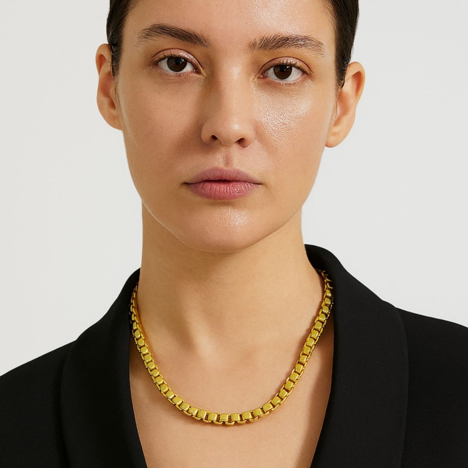 Colar Vih Triny Banhado a Ouro Elos Dourado