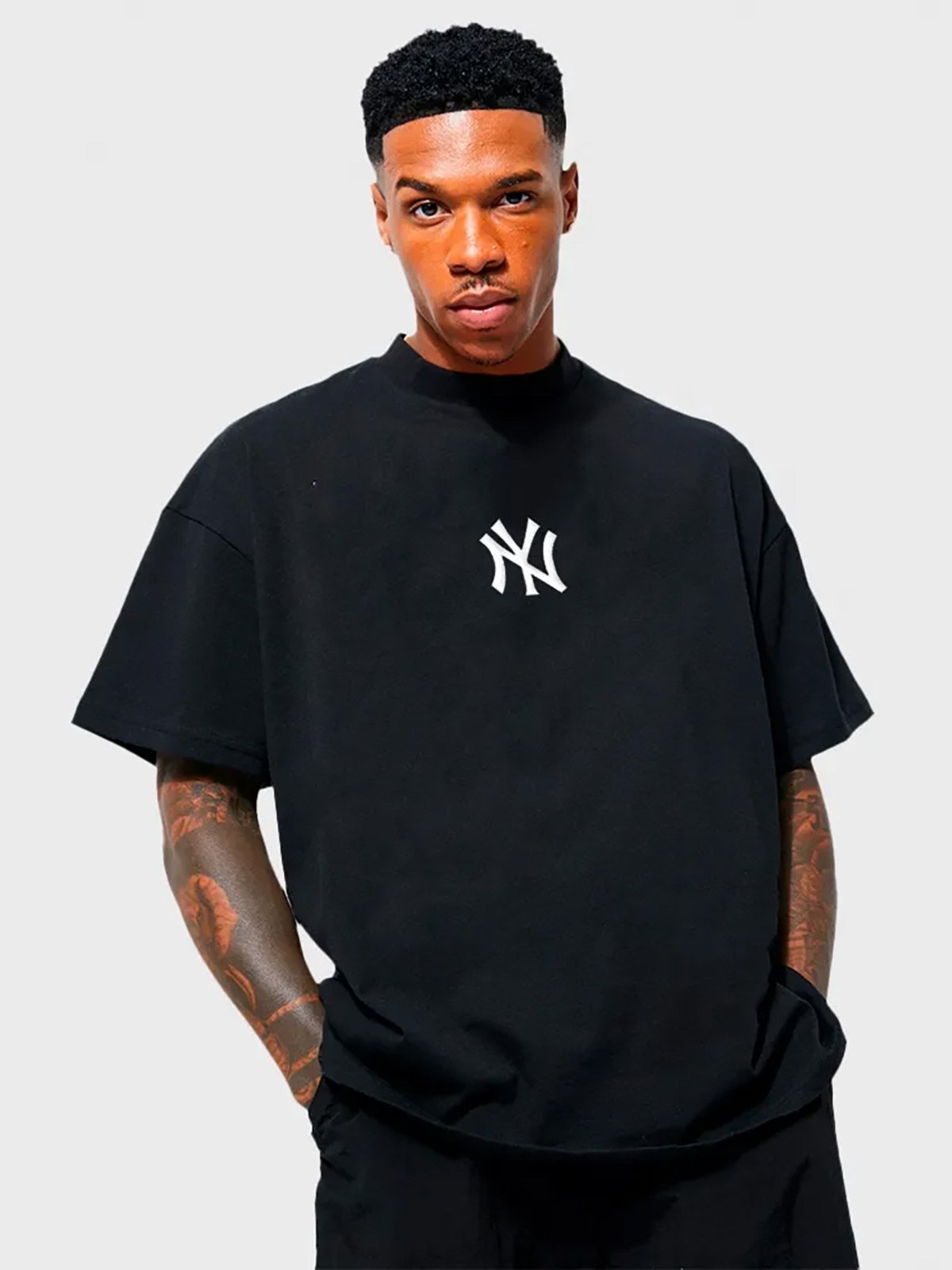 Camiseta Oversized Streetwear Off-Y Black NY