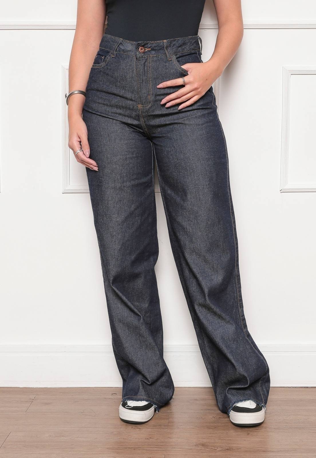 Calça Flare Avec Cargo Feminina Chique e Casual Gafite