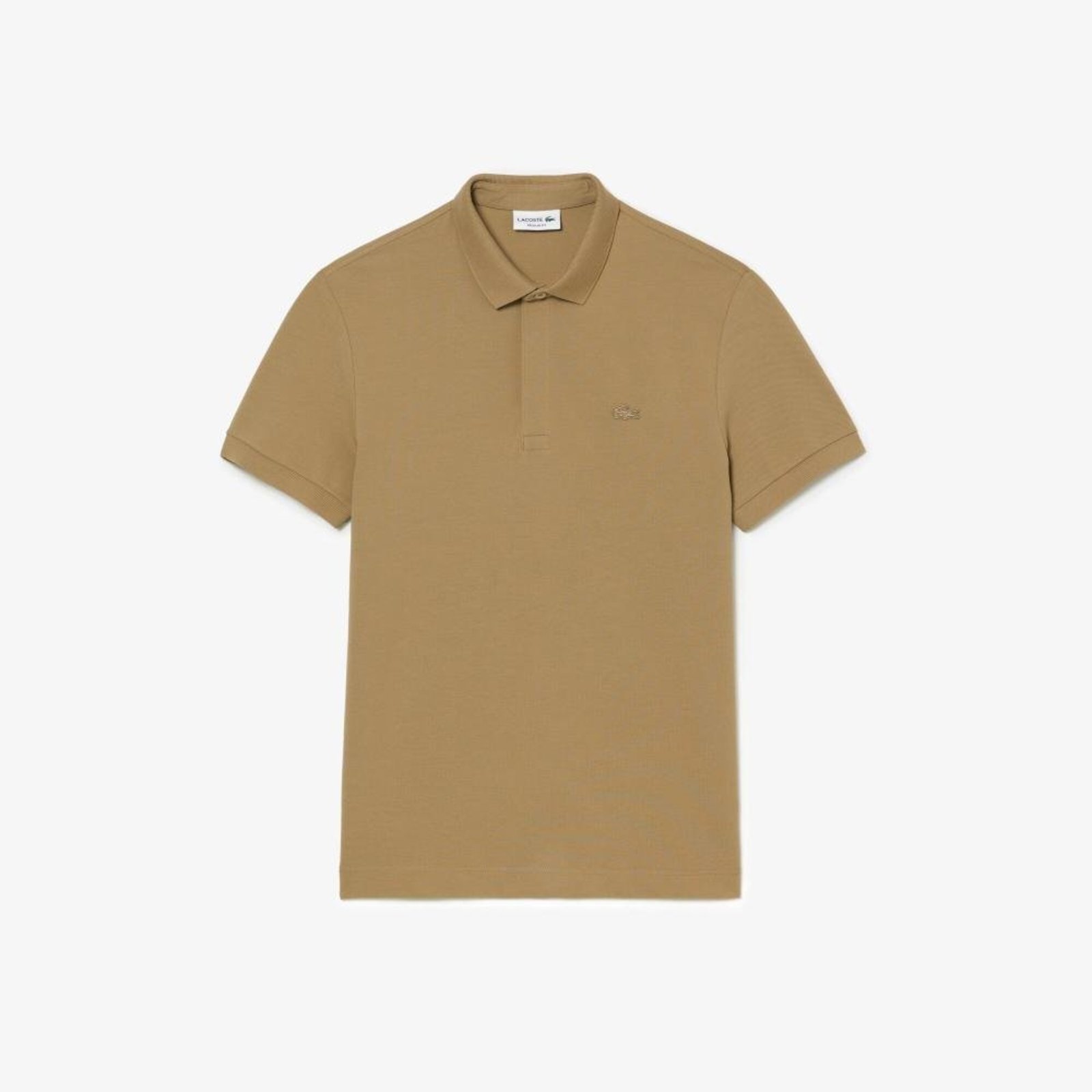 Lacoste Camisa Polo Masculina Paris Regular Fit De Algodão Bege