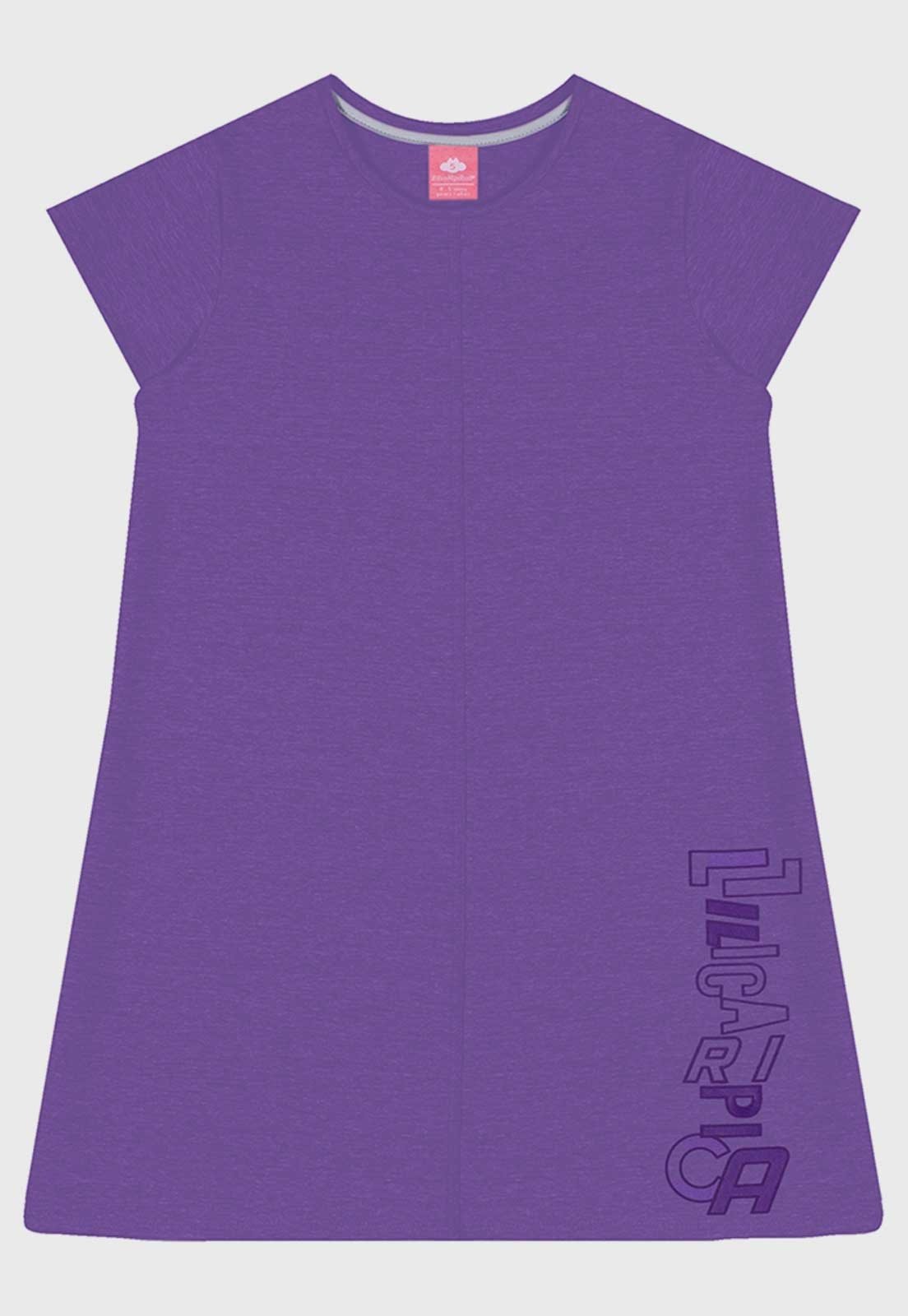 Infantil - Vestido Lilica Ripilica Evasê Roxo