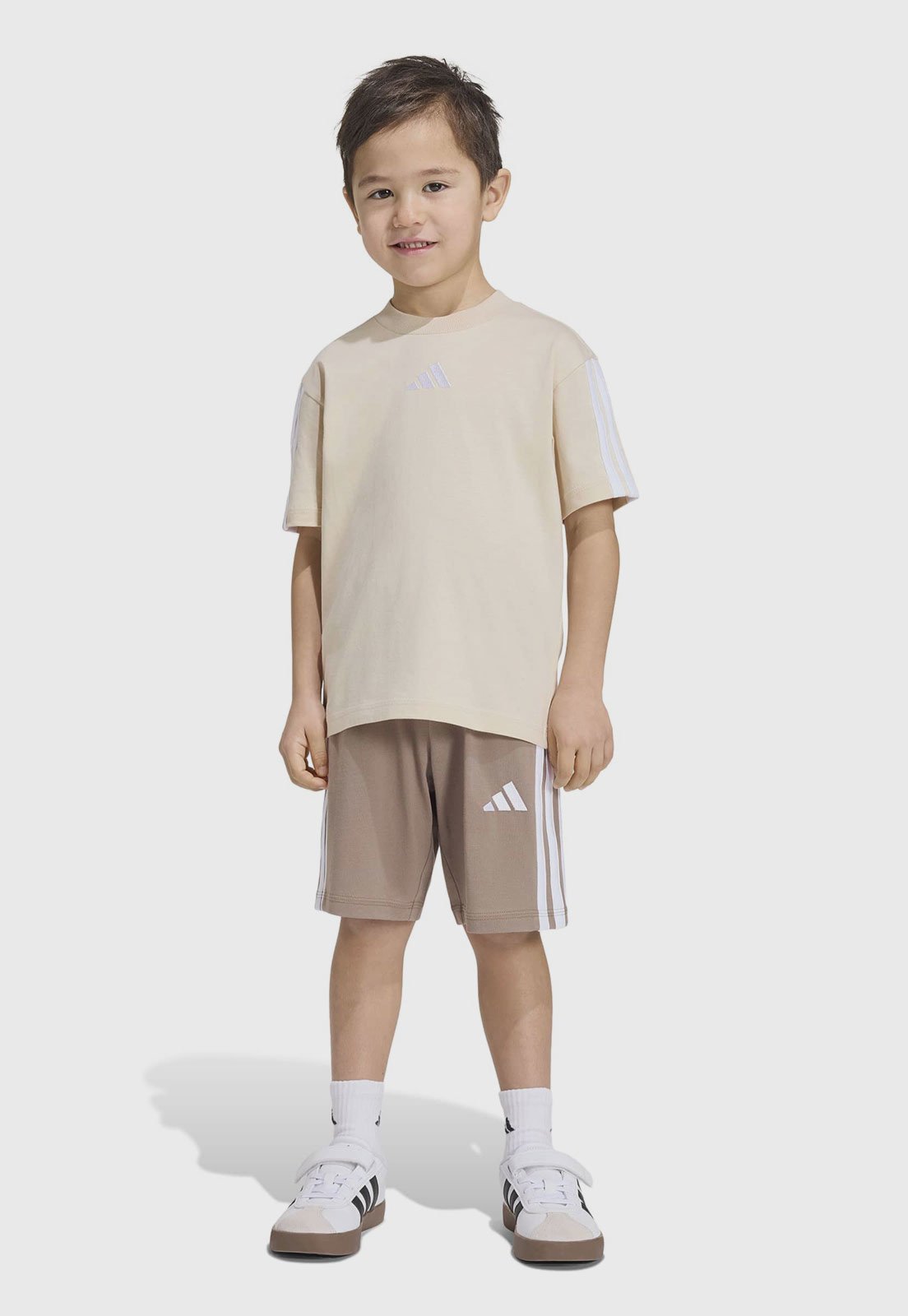 Infantil - Conjunto adidas Sportswear Curto Bege