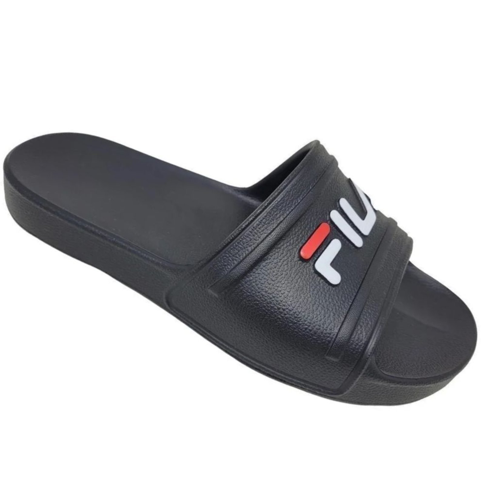 Vista 2 Chinelo Fila Sleek Slide Masculino preto Fila preto