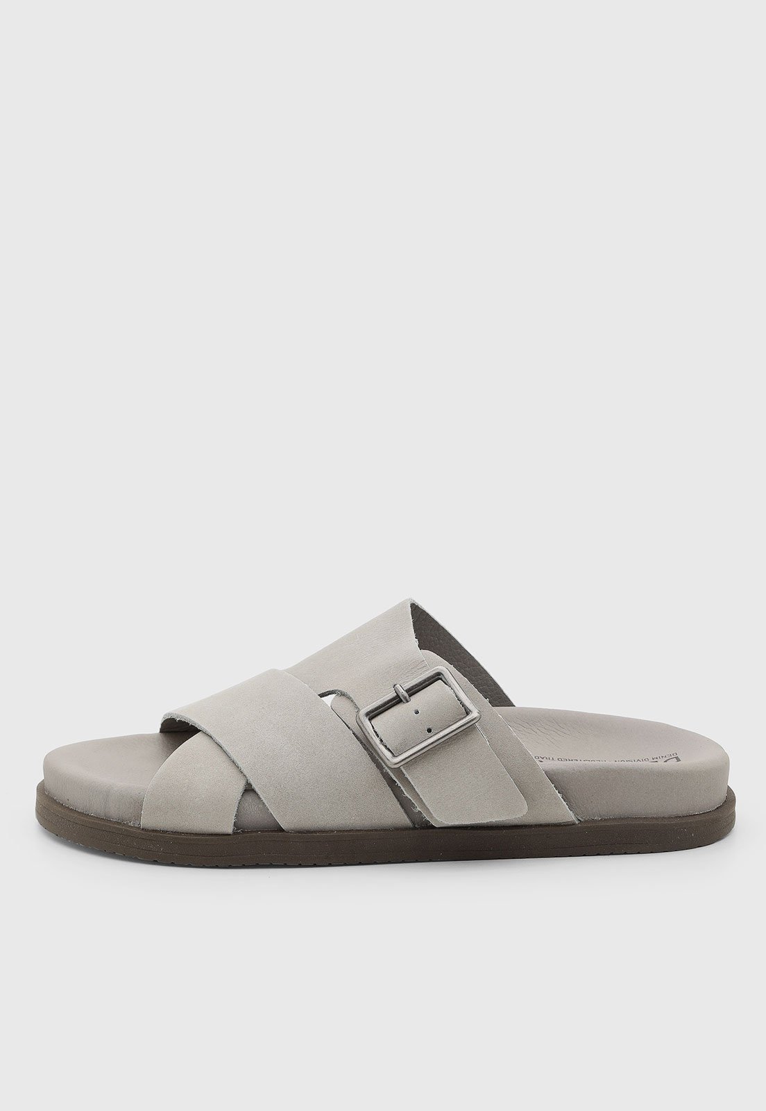 Sandália Masculina Democrata Dock Couro Cinza