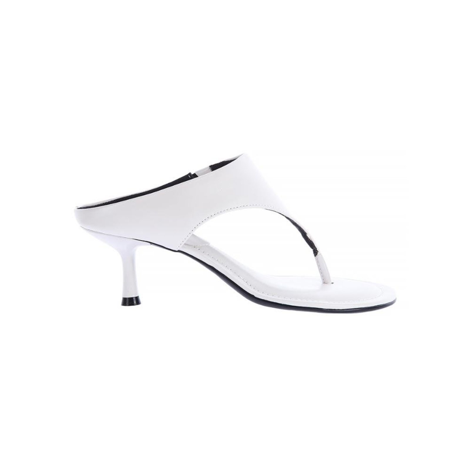 Louise - Tamanco de Dedo Salto Fino Off White Off-white