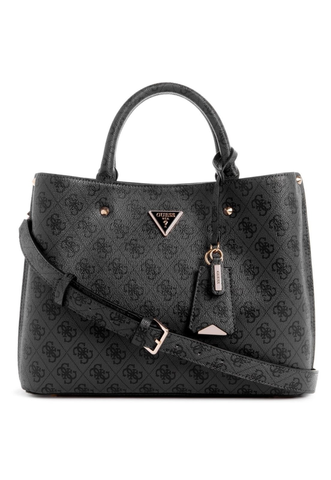 Bolsa Guess Meridian Ii Girlfriend Satchel Preto