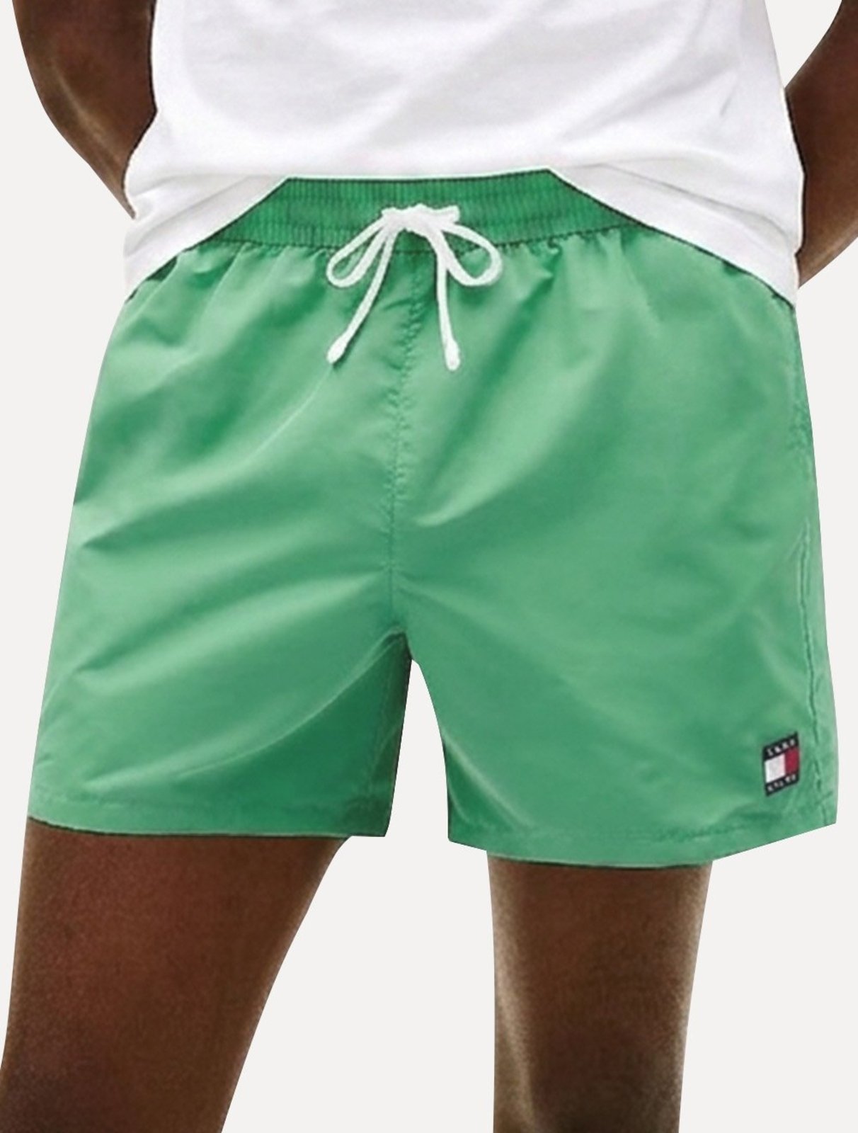Short Tommy Jeans Masculino Medium Drawstring Solid Verde Claro