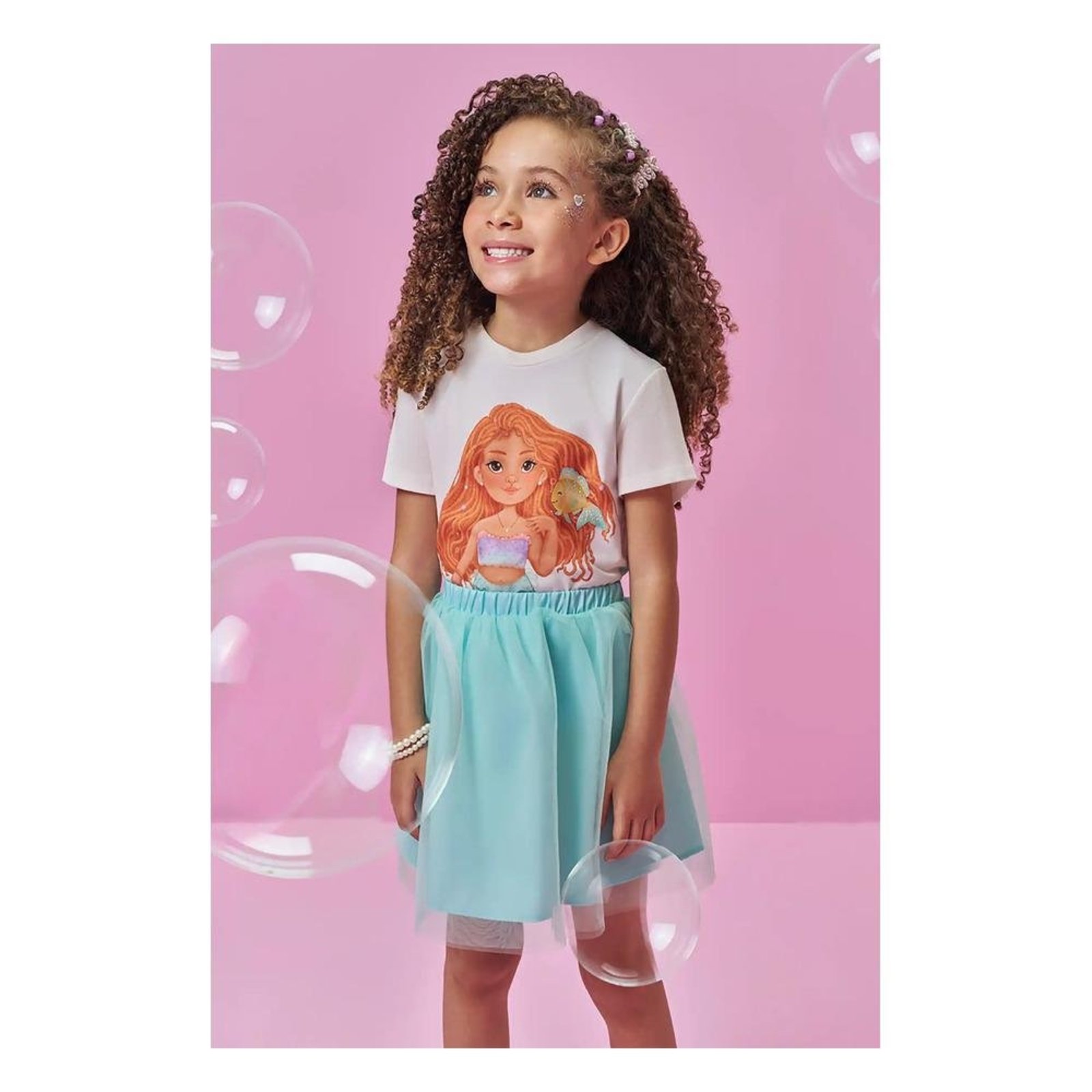 Infantil - Blusa Menina Estampado Kukiê 10 Unico