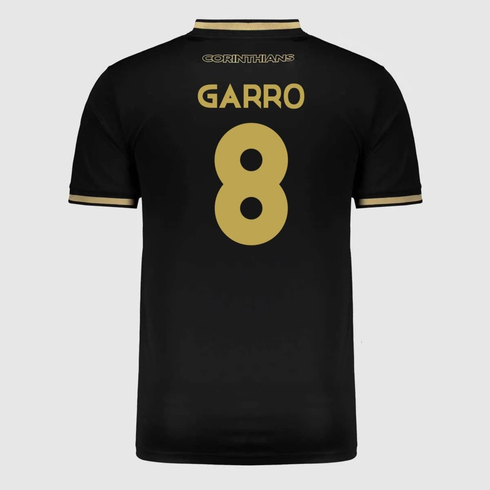 Infantil - Camisa Corinthians Classic 8 Garro Preta e Dourada