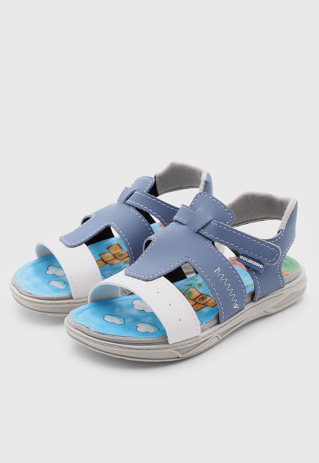 Infantil - Sandália Molekinho Tiras Azul
