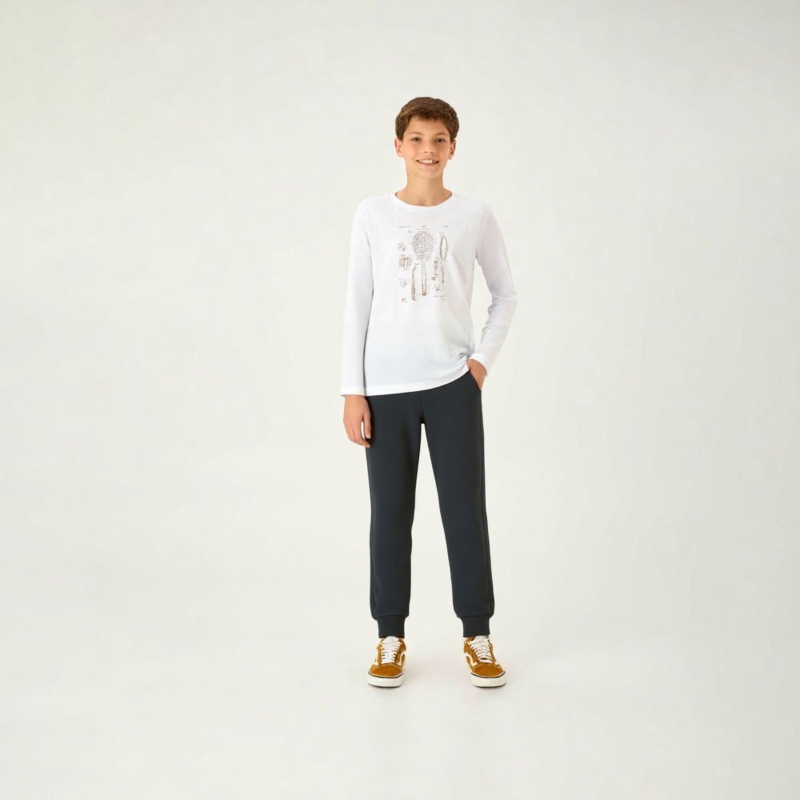 Infantil - Calça Preto Juvenil Pulla Bulla Menino - 55472-51