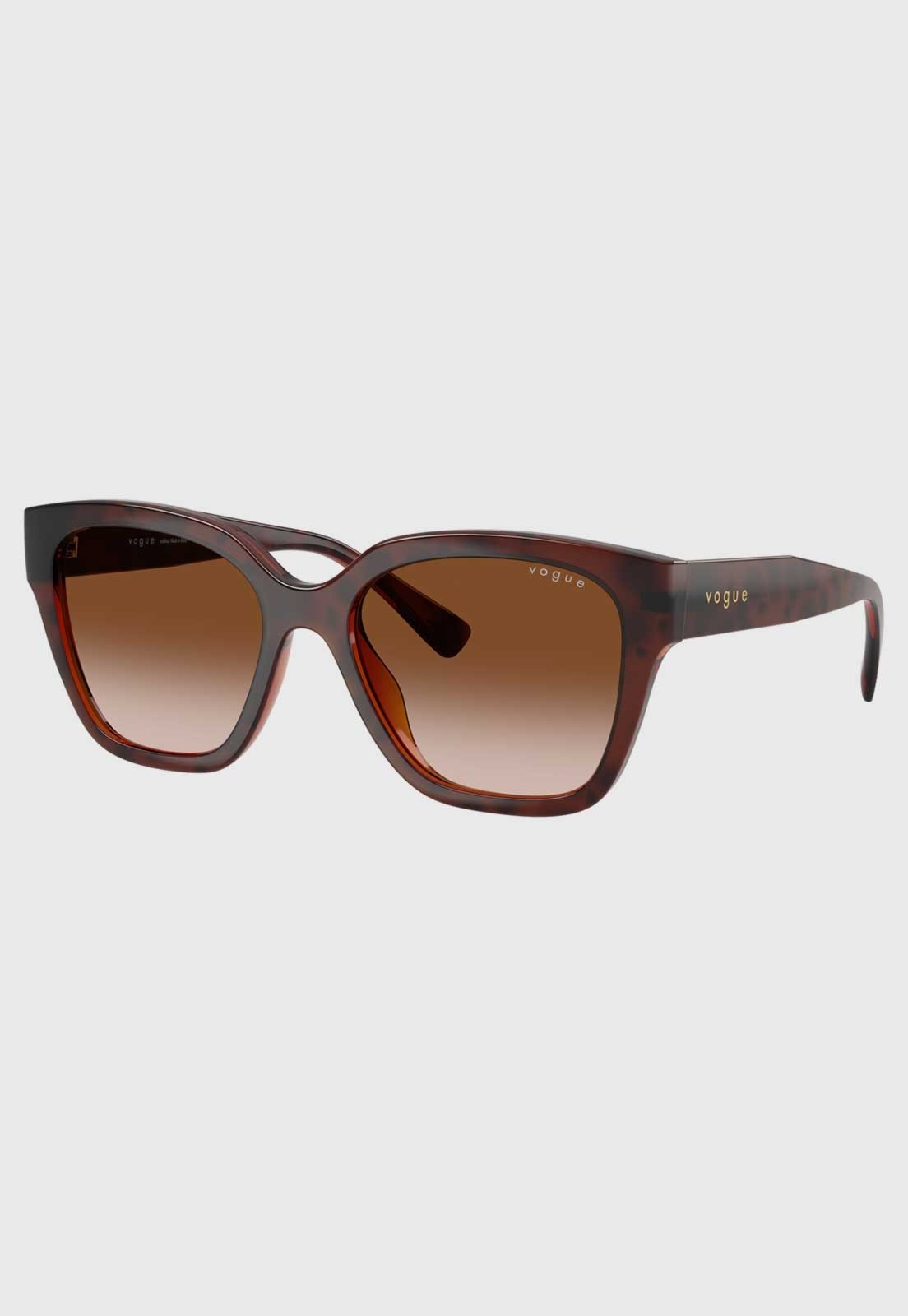 Óculos de Sol Feminino Vogue Efeito Tartaruga Marrom Escuro