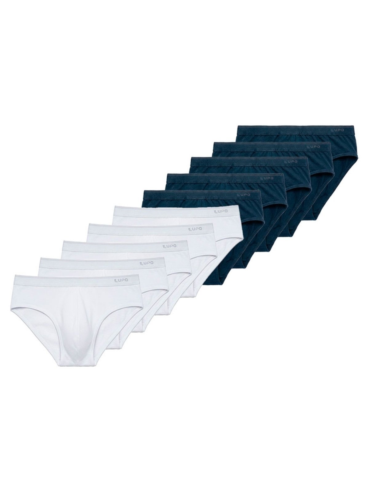 Kit com 10 Cuecas Slip Lupo 485-003