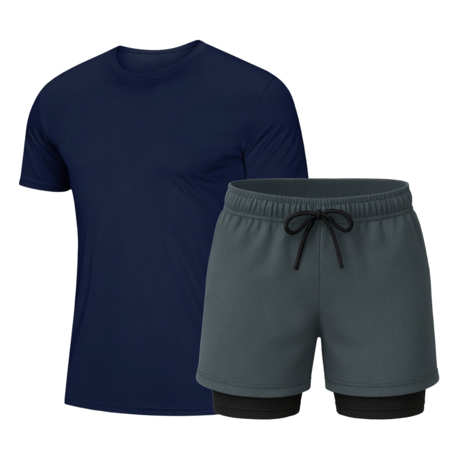 Conjunto Masculino Camiseta Dryfit e Short Térmico Liso