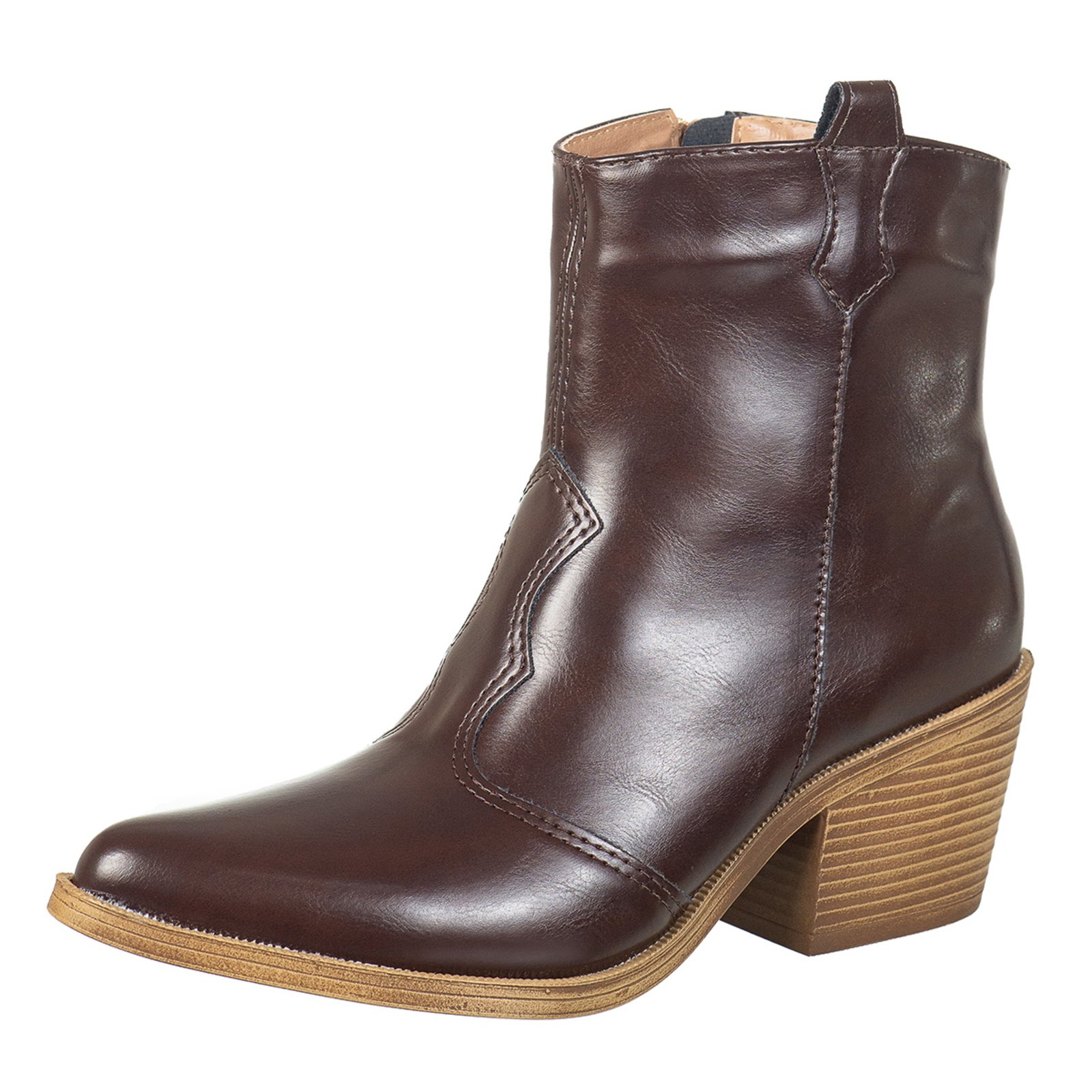 Bota Feminina Country Western Lisa Cano Baixo Via Birigui Marrom