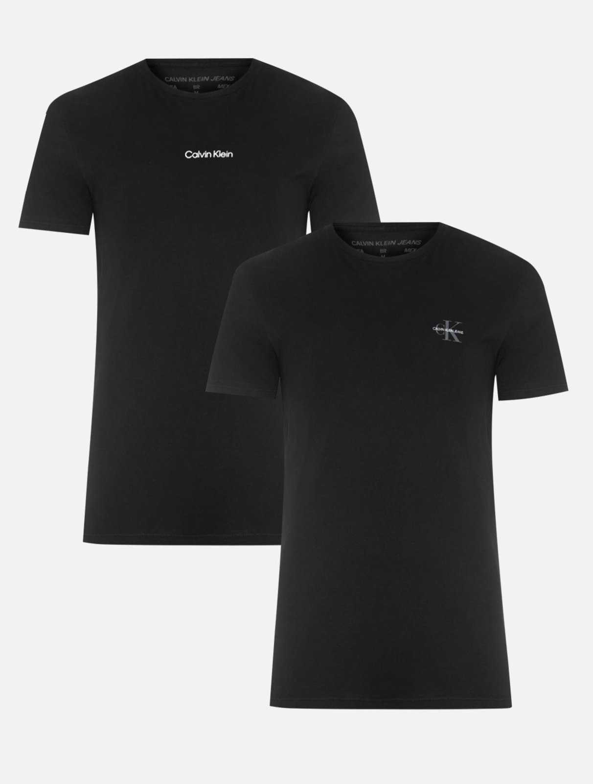 Kit Camisetas Calvin Klein | Masculina Re Issue Preta