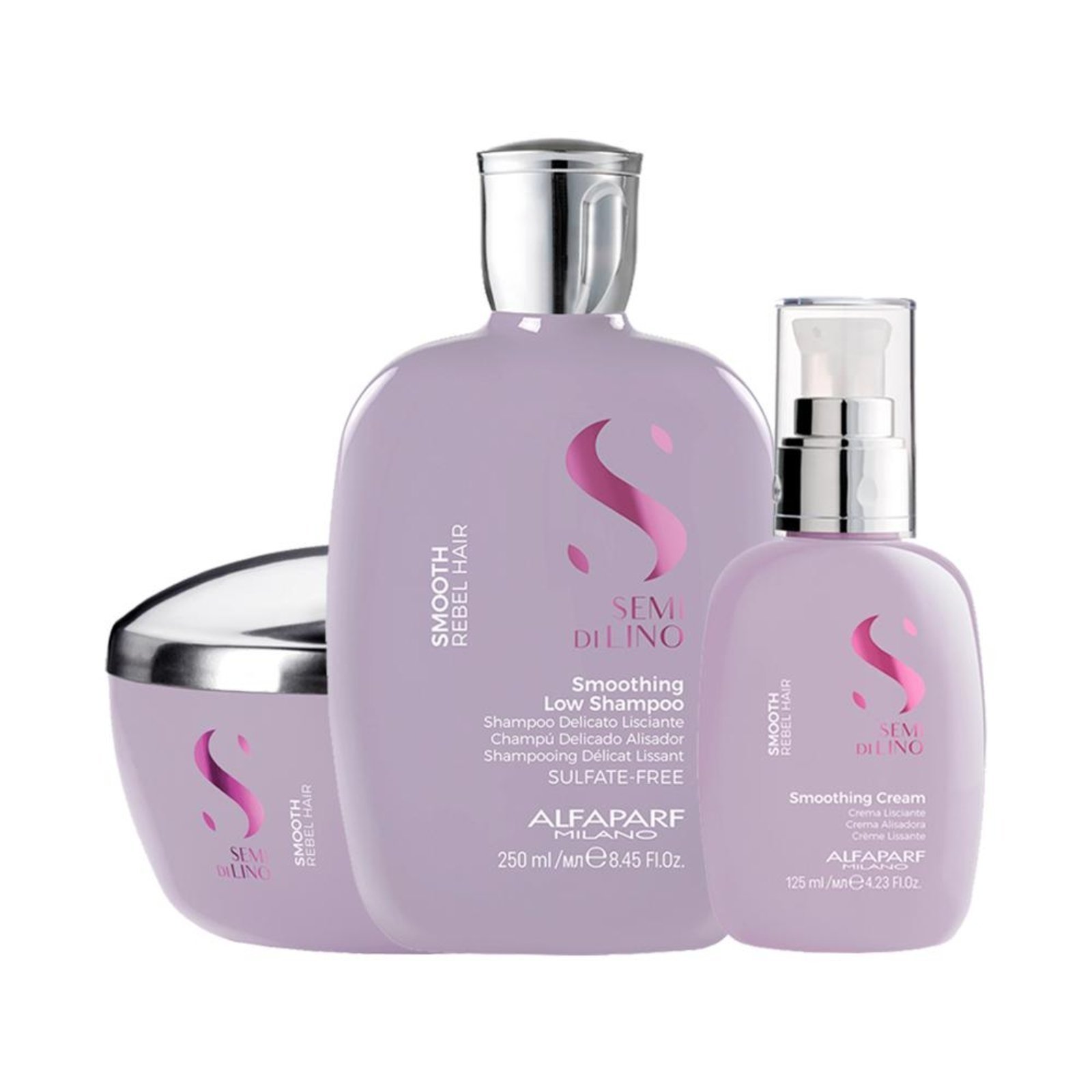 Alfaparf Semi Di Lino Smooth Shampoo, Máscara e Creme