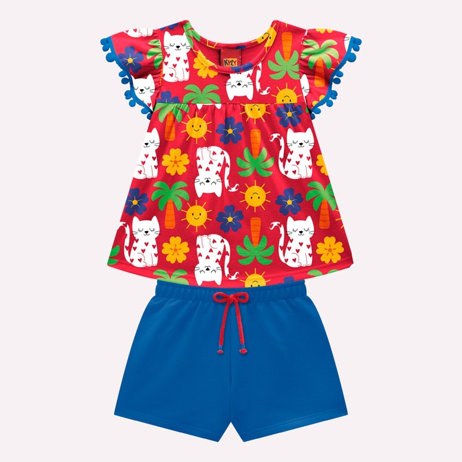 Infantil - Conjunto Menina Gatinhos Kyly