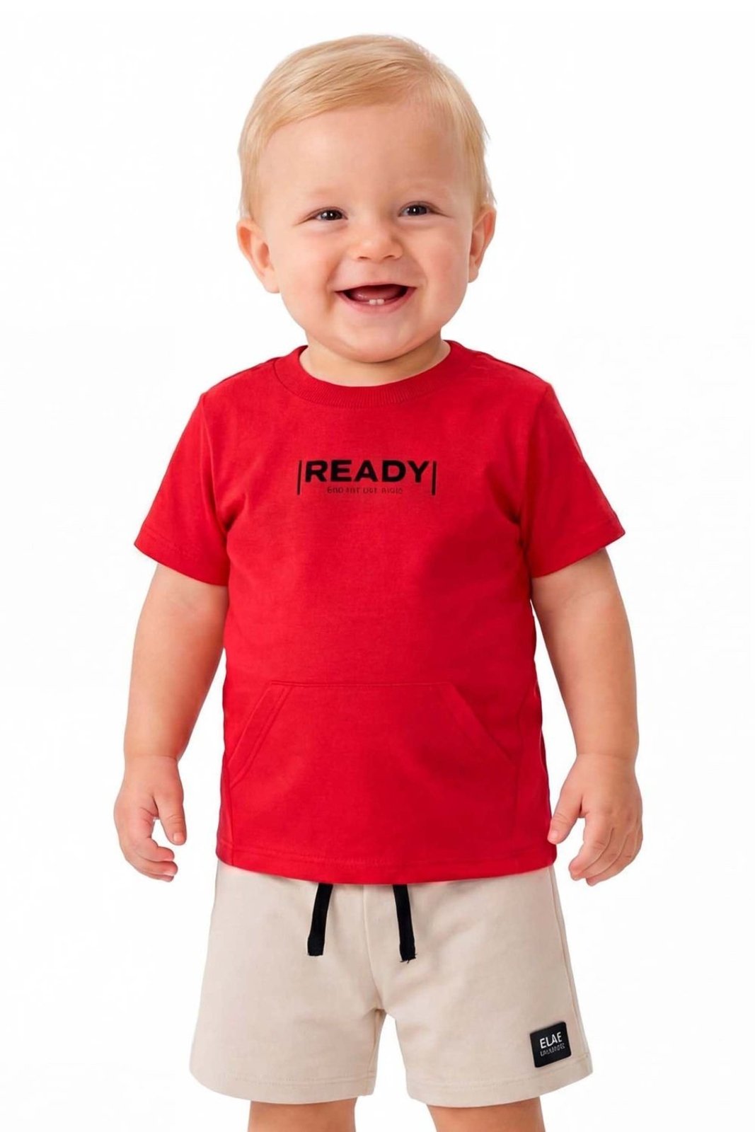 Infantil - Conjunto Menino Bolso Canguru Colorittá Vermelho