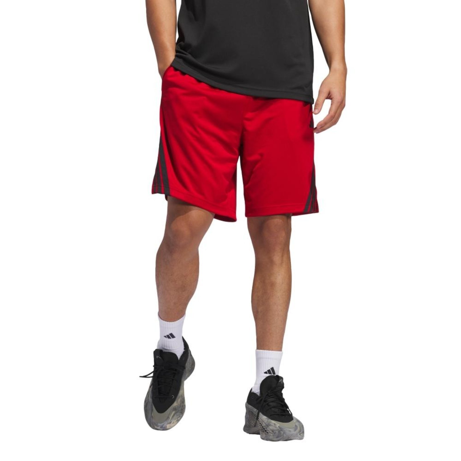 Shorts de basquete Legends Três Listras adidas Performance Vermelho