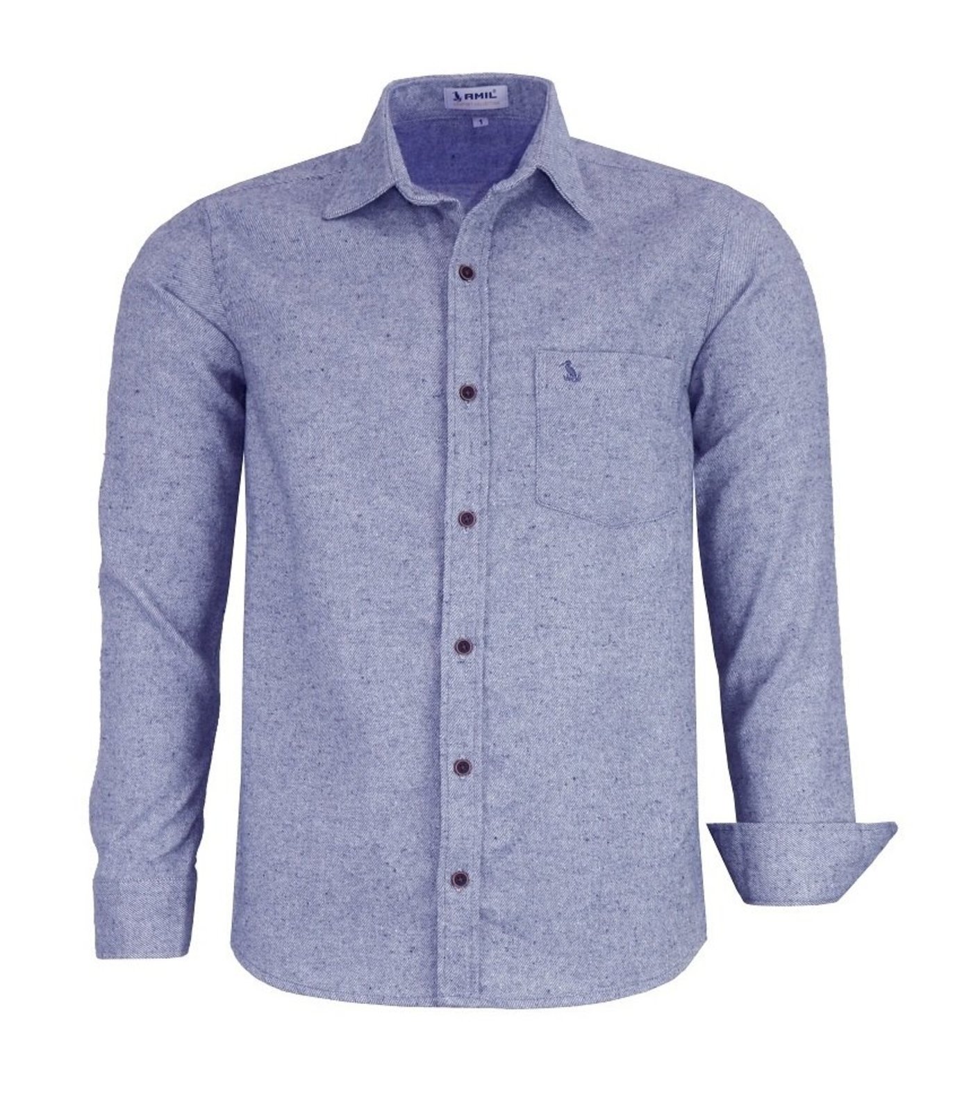 Camisa Flanela Amil Comfort Hank Com bolso Manga longa Luxo Jeans