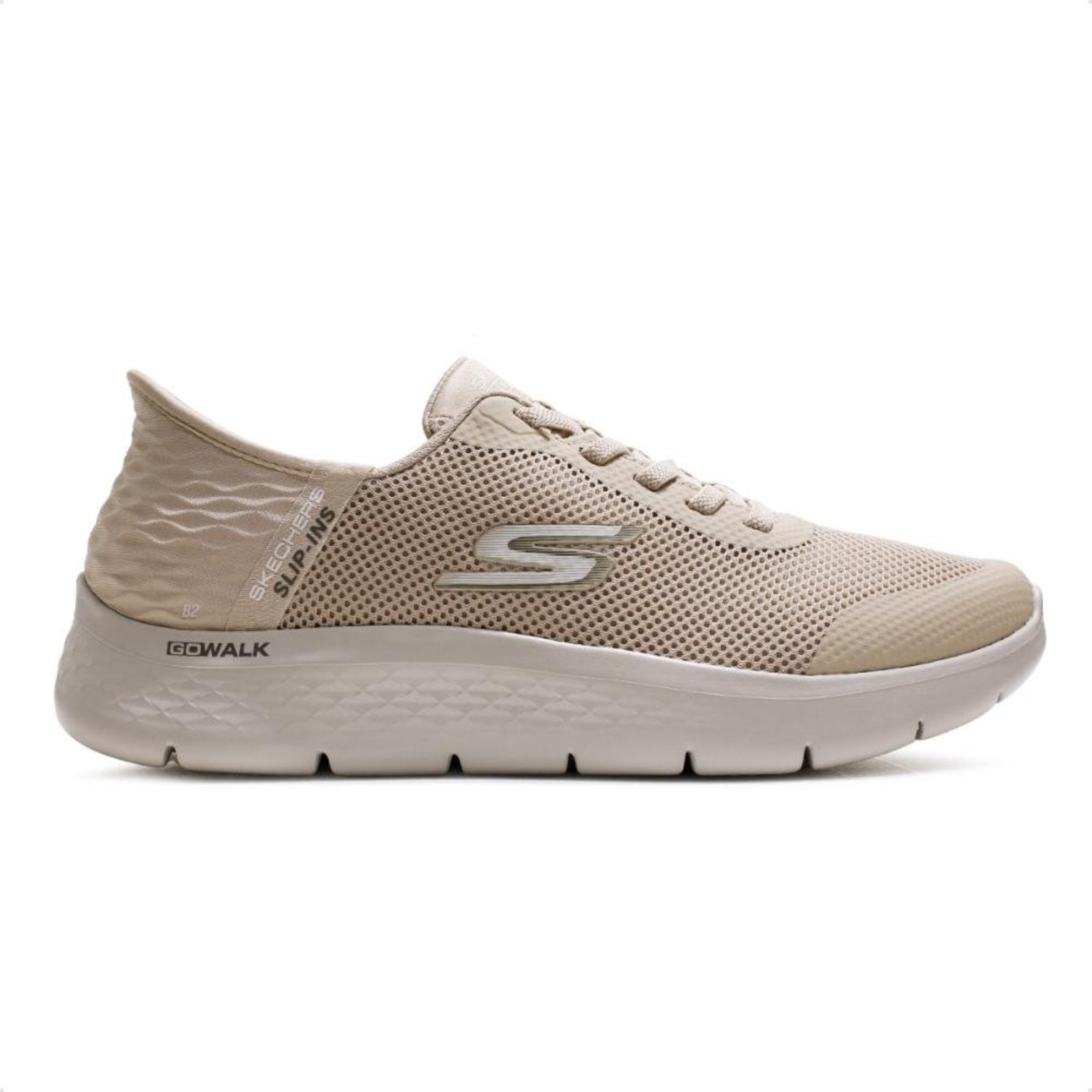 Tênis Skechers Go Walk Flex Hands Up Masculino Bege