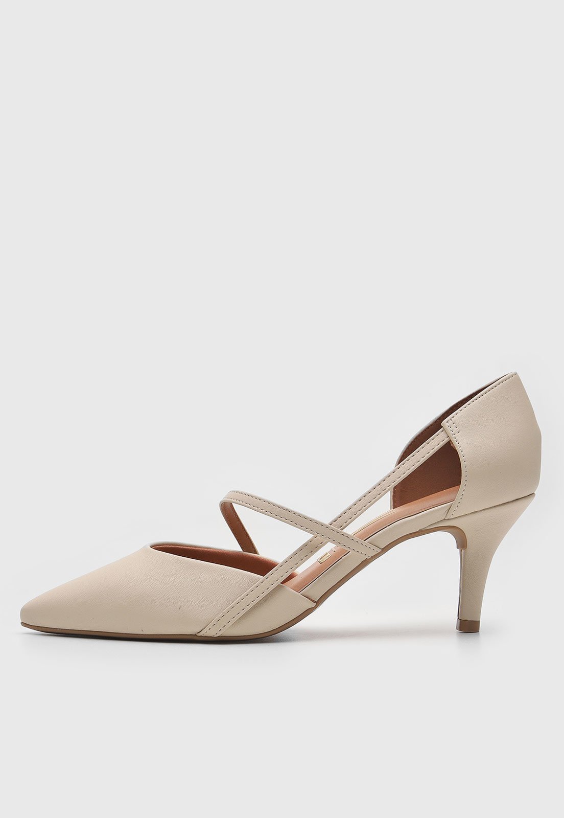 Scarpin Vizzano Recortes Off-White