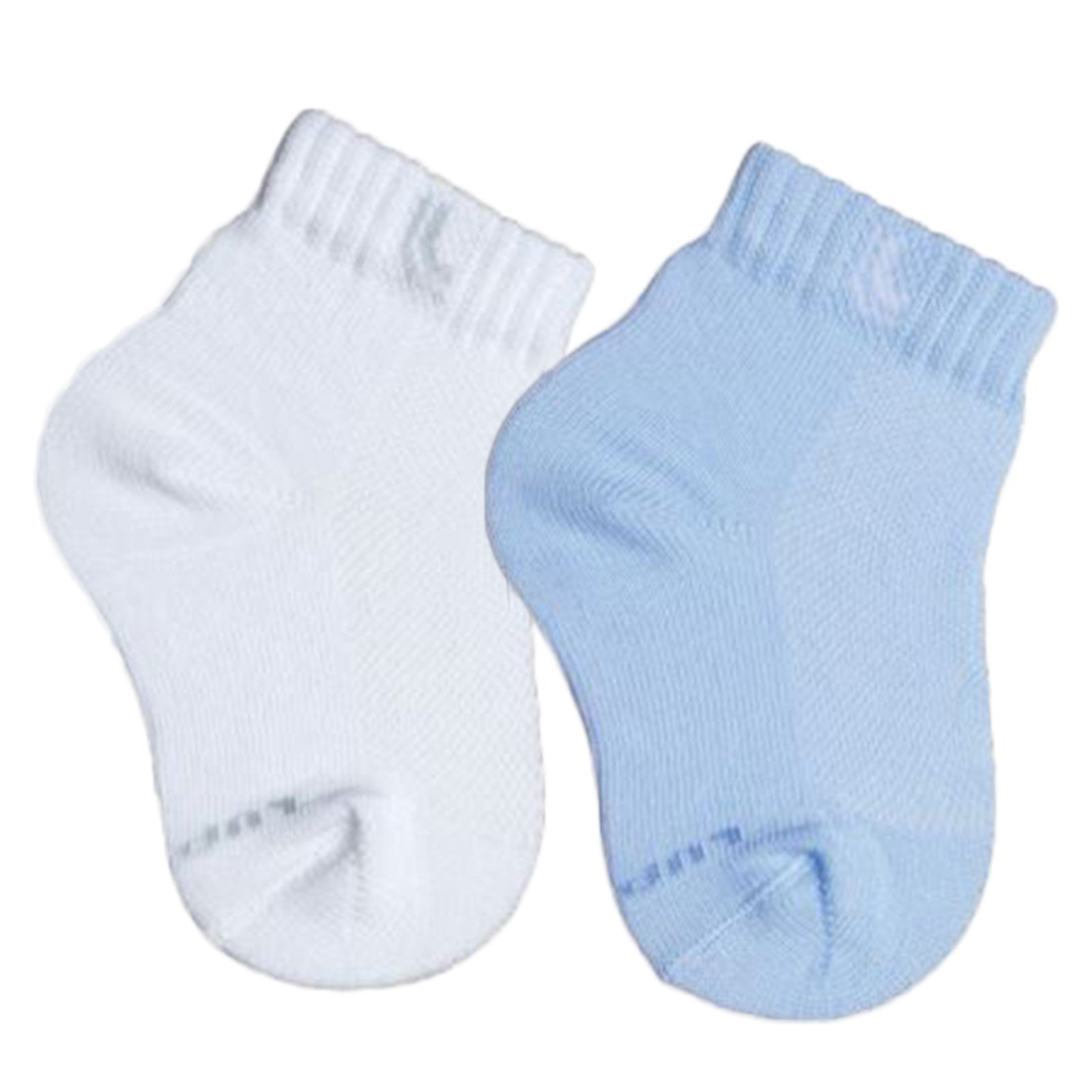 Vista 2 Kit 02 Meia Cano Médio Lupo Punho Soft Baby Branco azul/branco azul Lupo azul/branco azul