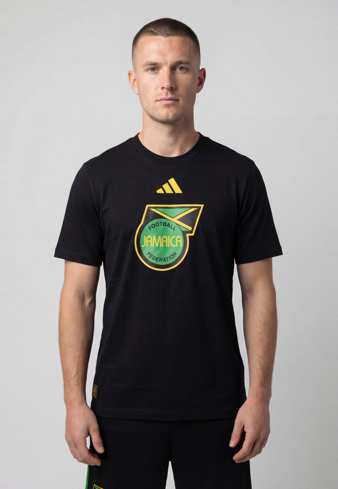 Camiseta Masculina adidas Performance Jamaica x Bob Marley DNA Preta
