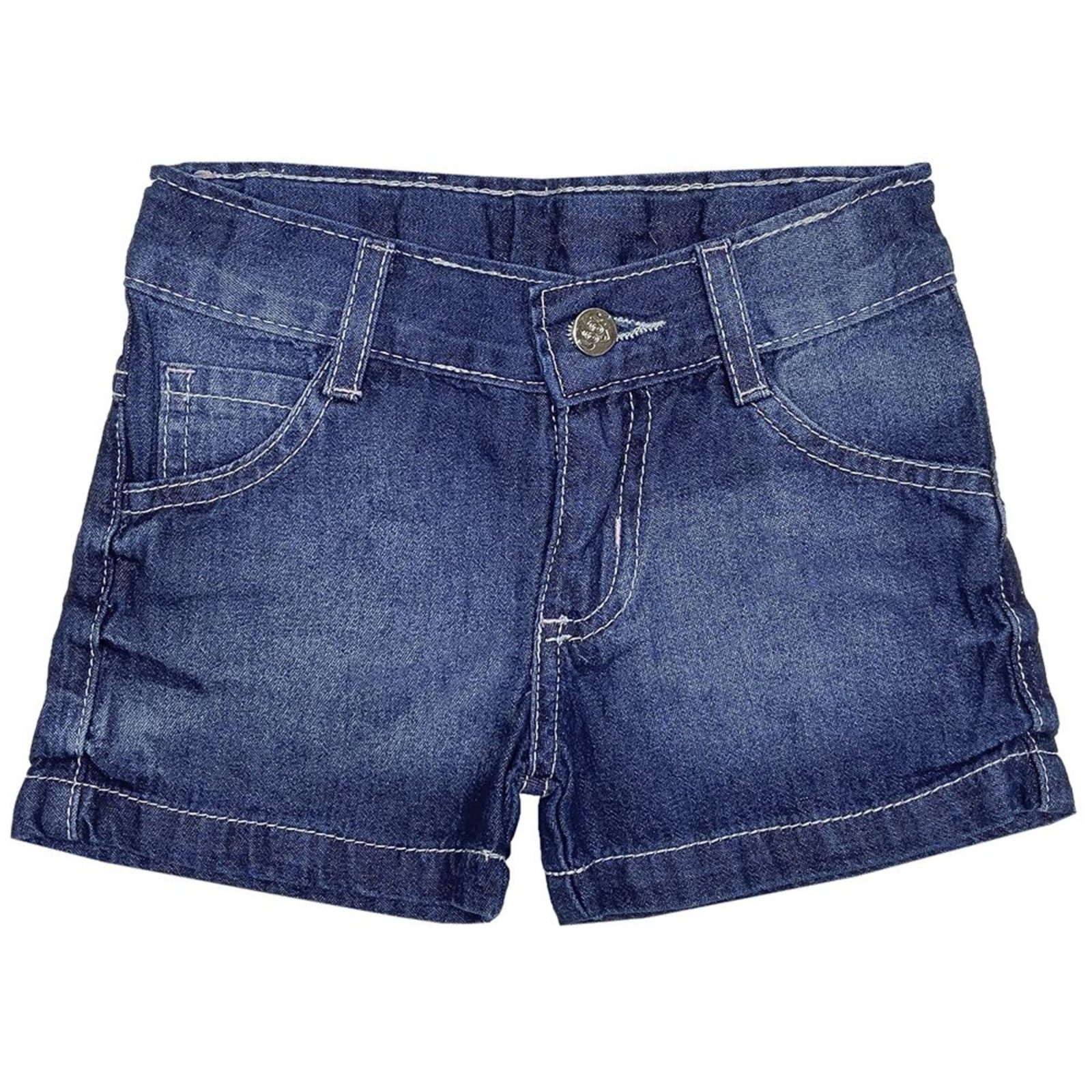 Infantil – Shorts Look Jeans Básico Jeans
