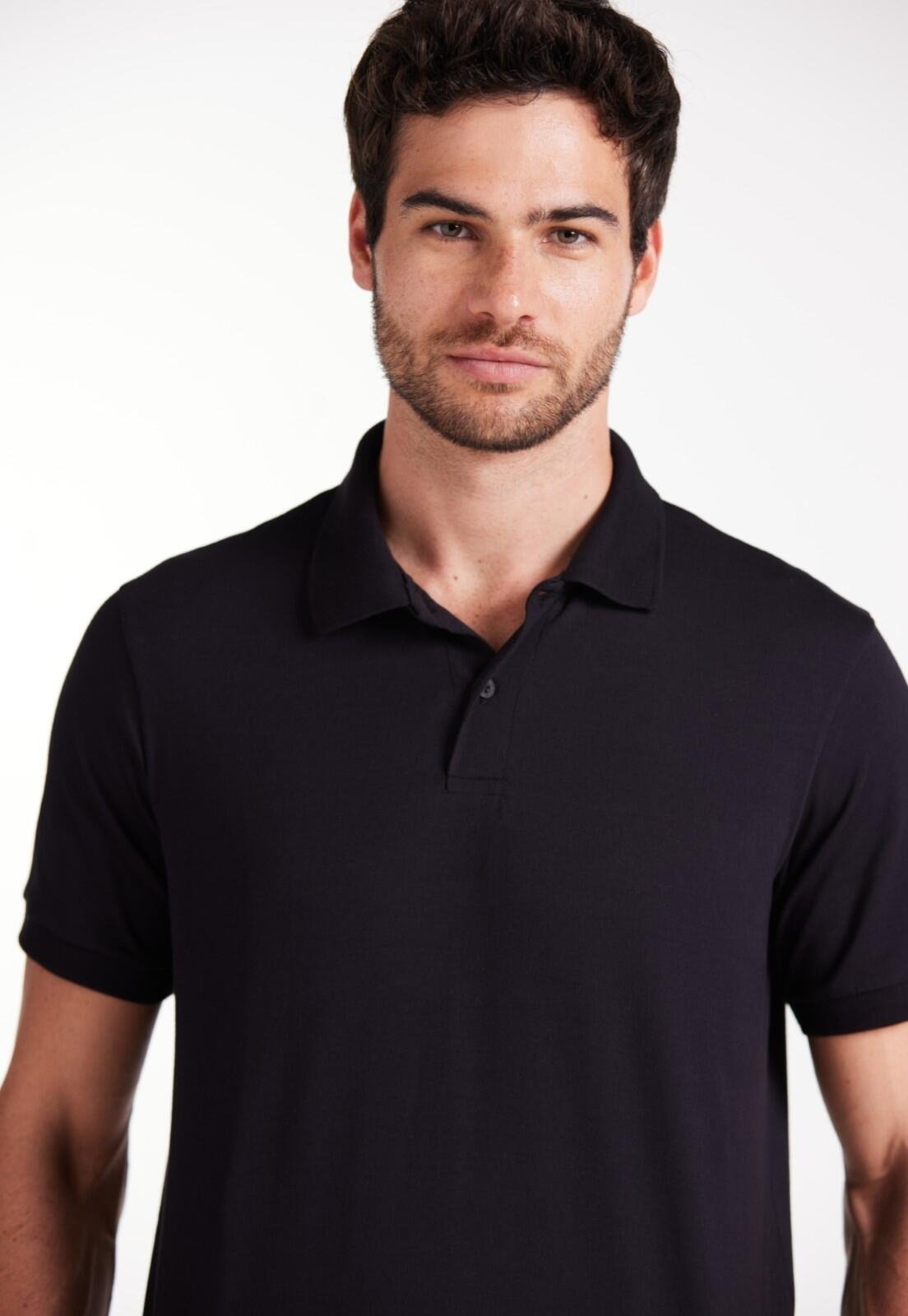 Vista 2 Polo Pima Traymon Slim preto Traymon preto
