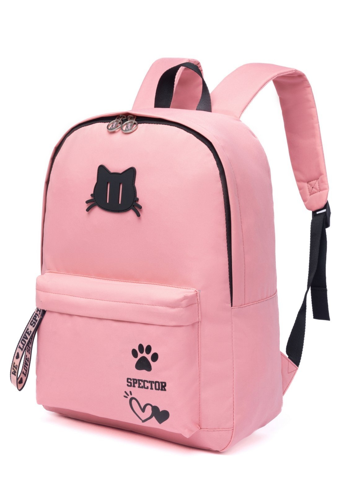 Vista 3 Infantil - Mochila Bolsa Spector Juvenil Menina Escolar Casual Passeio Espaçosa Resistente rosa Spector rosa