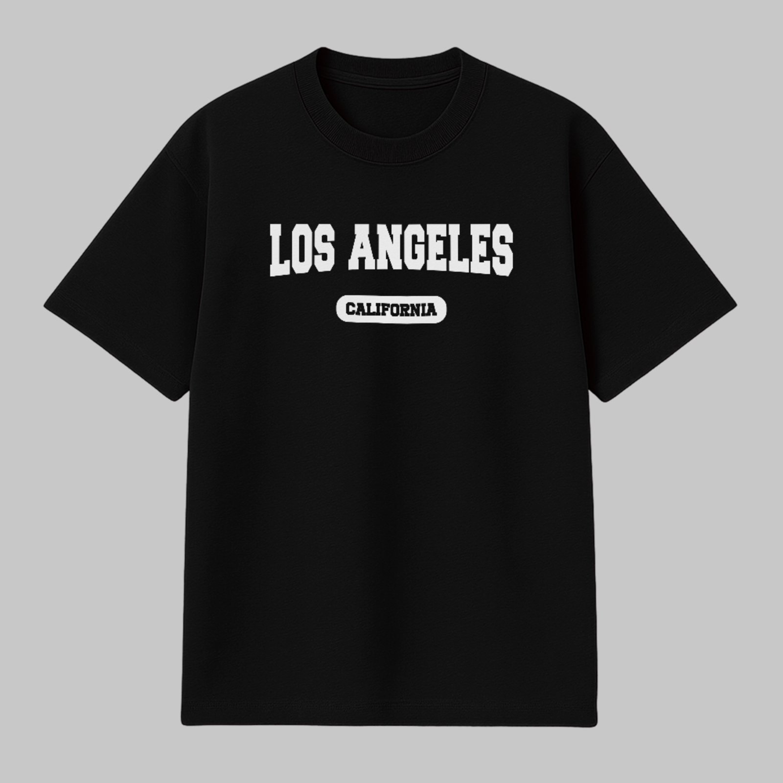 Camiseta Básica Los Angeles Estampa Street Style Unissex Preto