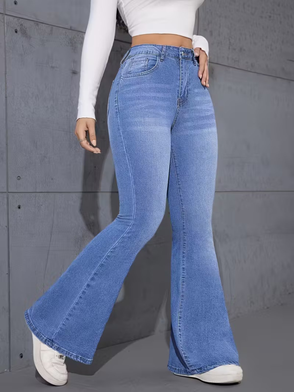 Calça Jeans Flare Feminina Casual e Confortavel Elegante Dia a Dia