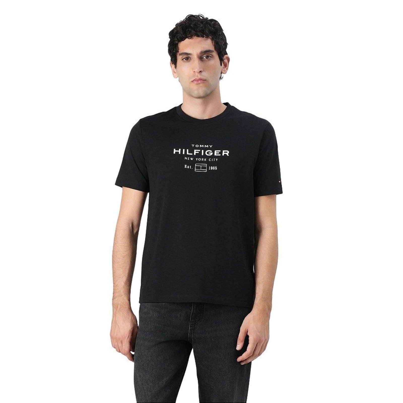 Vista 3 Camiseta Tommy Hilfiger Stack Graphic Tee preto Tommy Hilfiger preto