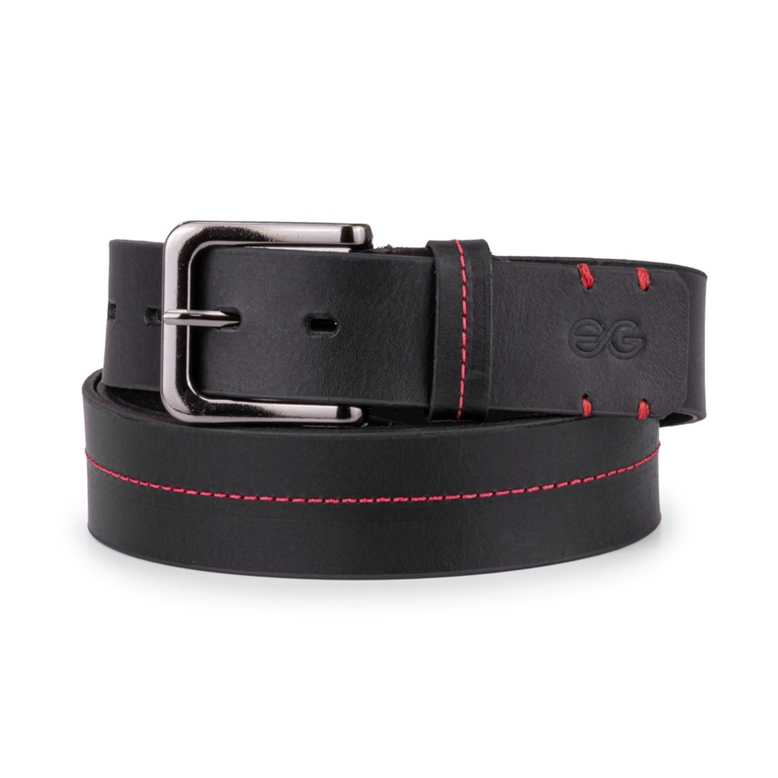 Cinto Masculino Couro Legítimo Casual Esporte Fino Ajustável Ello Griff Preto