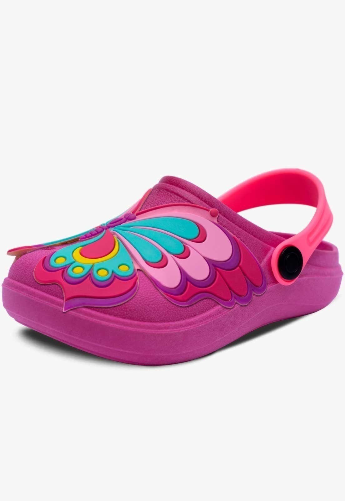 Infantil – Sandália Babuche Feminina Pópidi Borboleta Pink