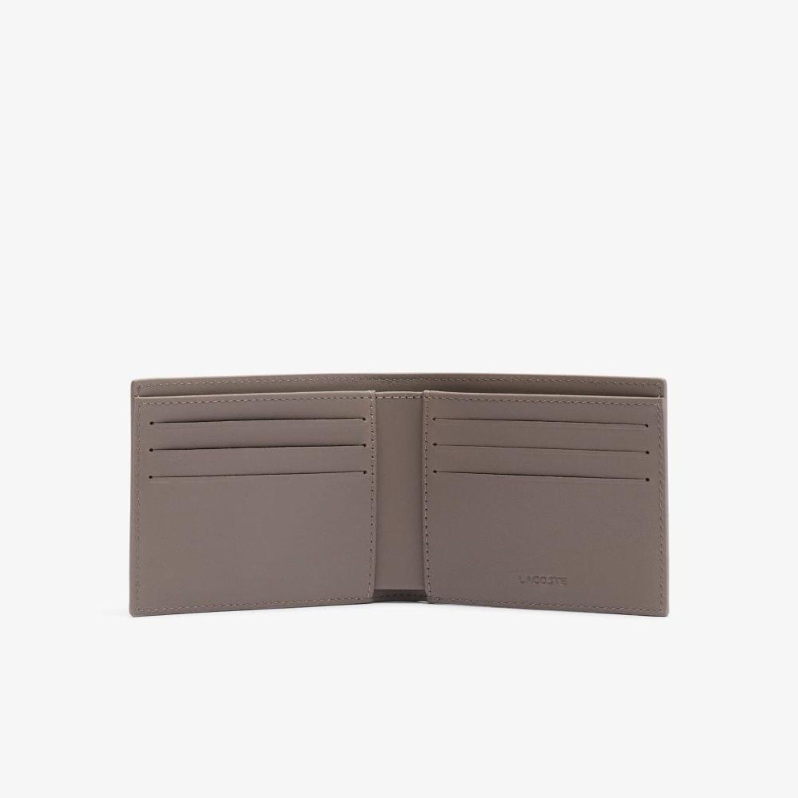 Vista 3 Carteira em Couro Fitzgerald masculina Lacoste para Seis Cartões marrom Lacoste marrom