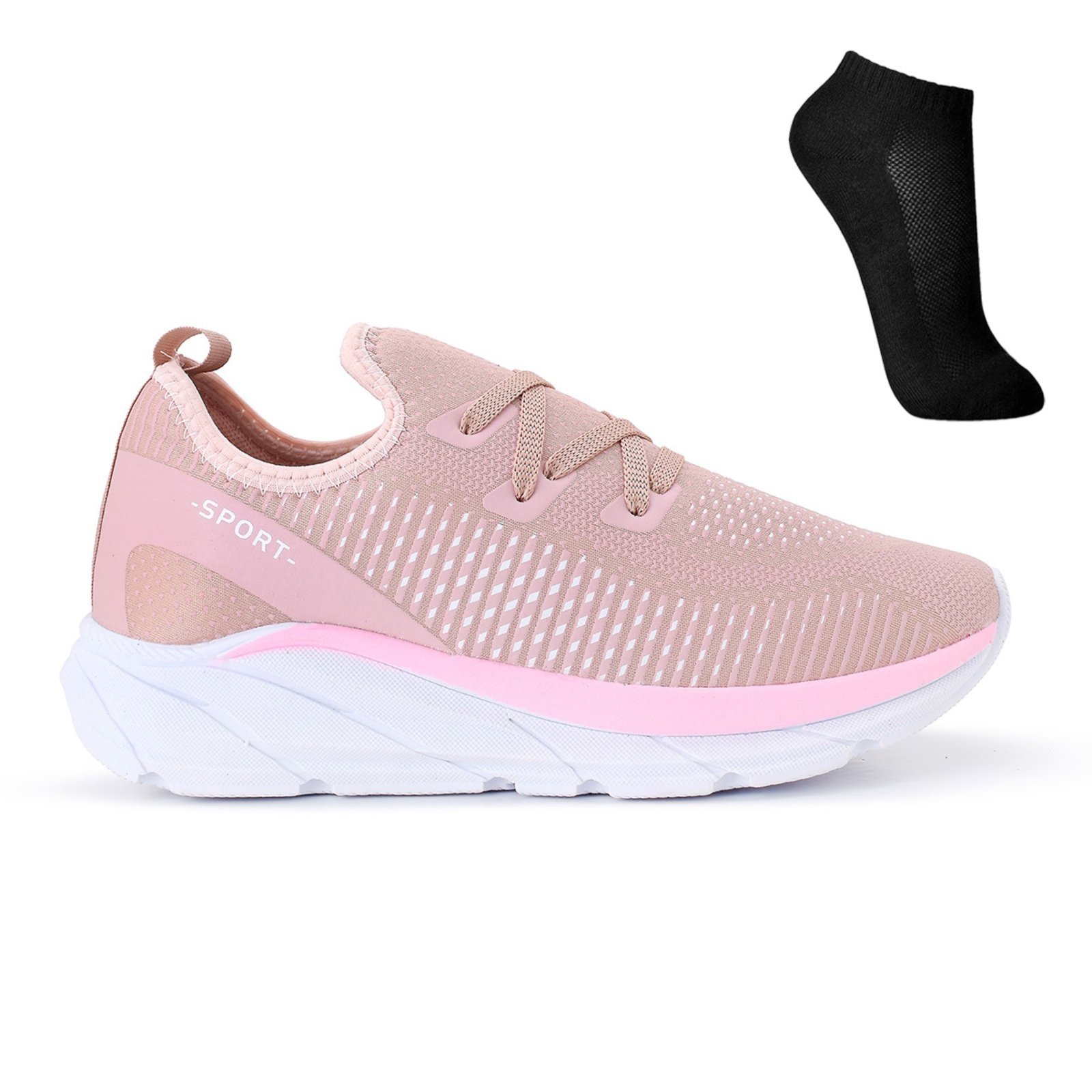 Tenis Meia Feminino Esportivo Treino Academia Light Sport + Meia