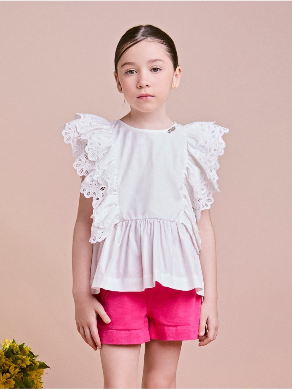 Infantil - Blusa com Babados de Laise