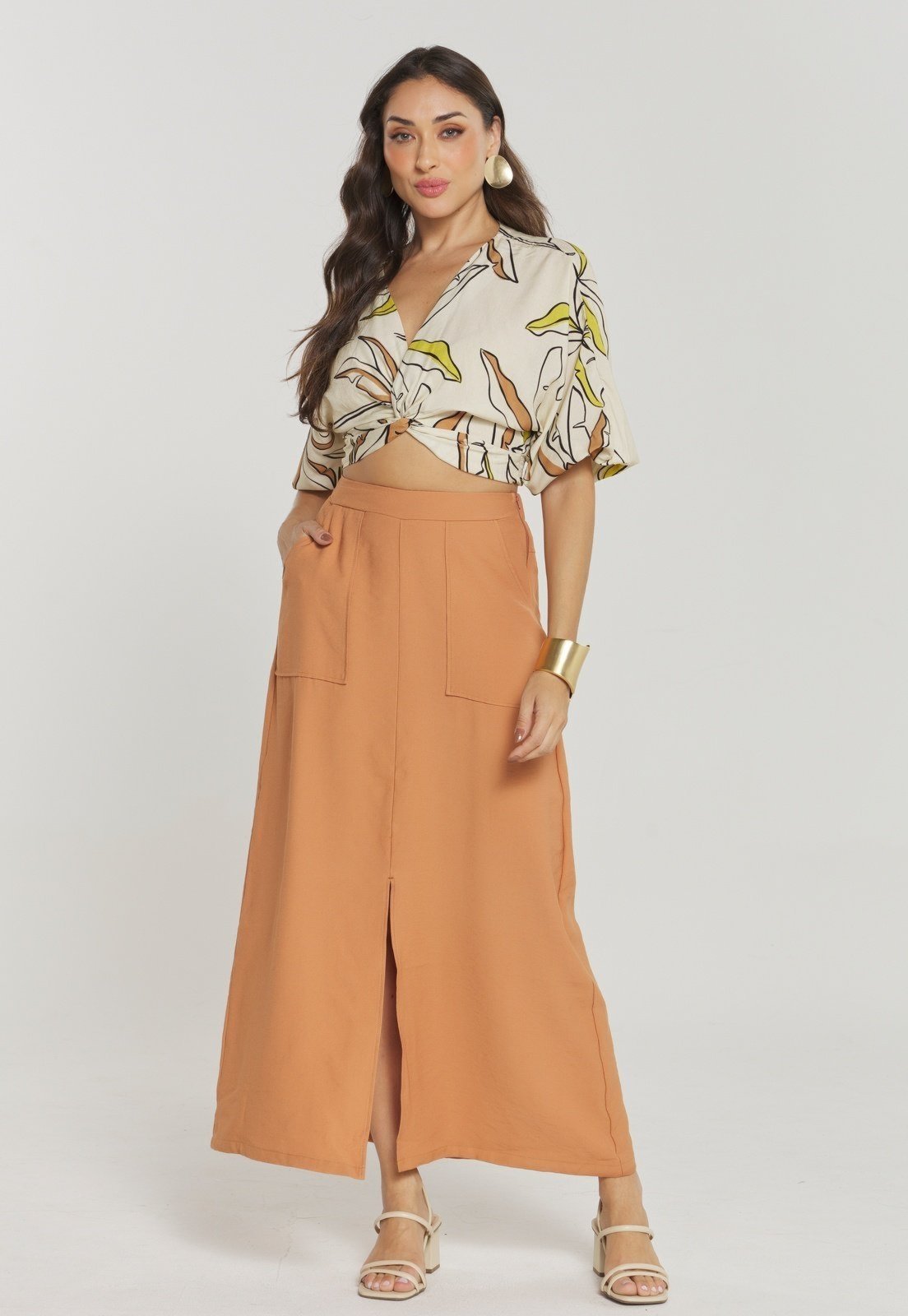 Blusa Rudély Viscose Bege