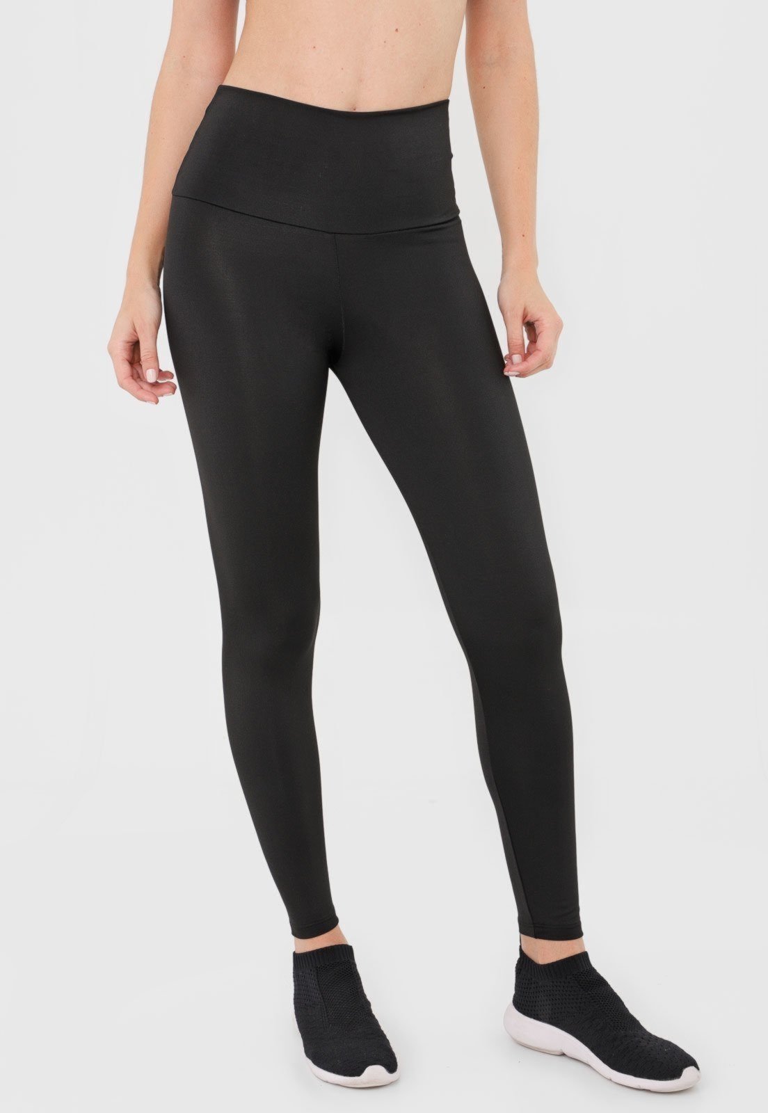 Calça Legging Linha Noite Cós Alto Preto