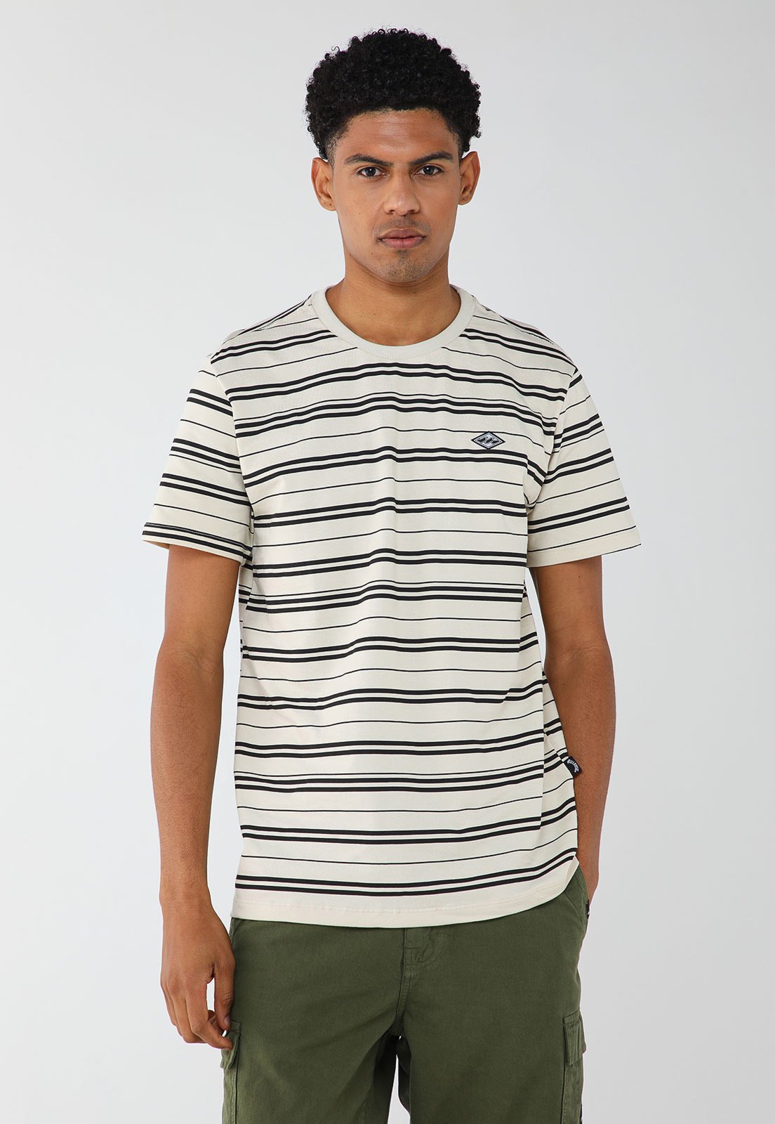 Camiseta Masculina Billabong Listrada Careca Off-White