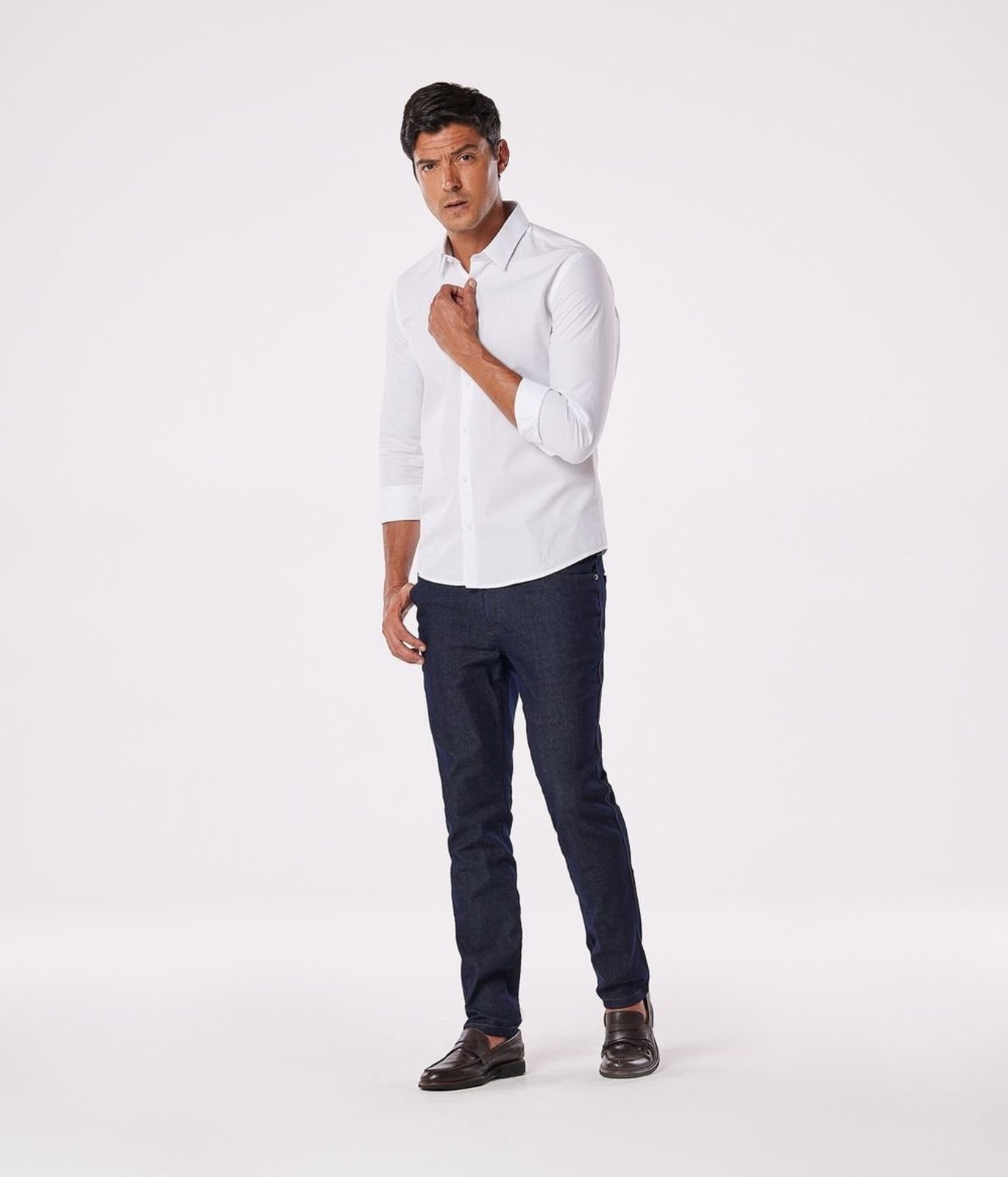Calca Jeans Five Pockets Basica Masculina Blue Black