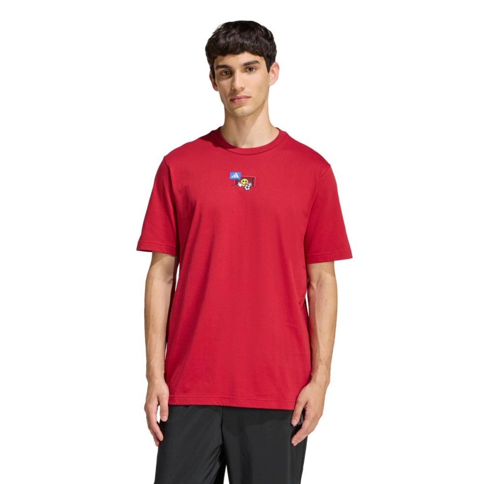 CAMISETA BORDADO PEQUENO ESTAMPA FUTEBOL adidas Sportswear Vinho