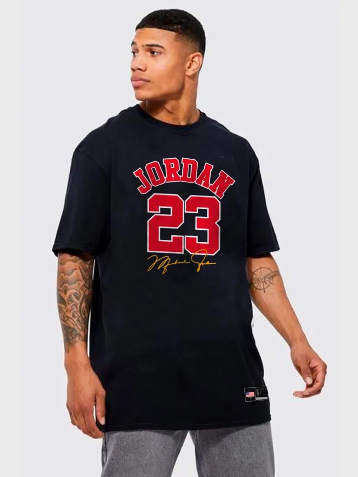 Camiseta Oversized Streetwear Black 23